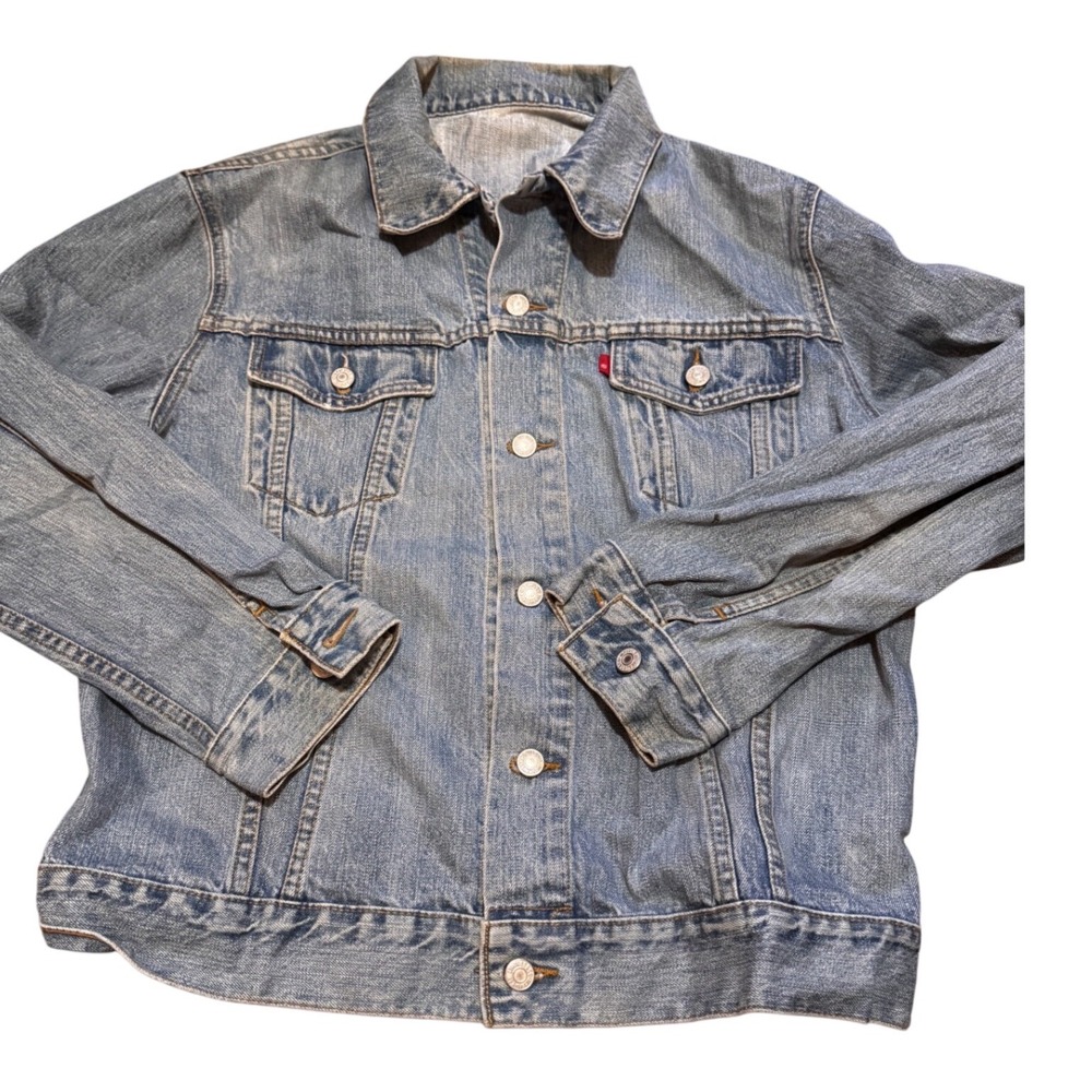 Levis Vintage Made in USA Trucker Jacket Rare Blank Tab 70529 4633 Large